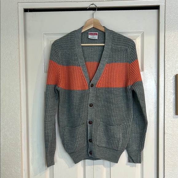 VTG 90s Striped Cartigan - Picture 1 of 4